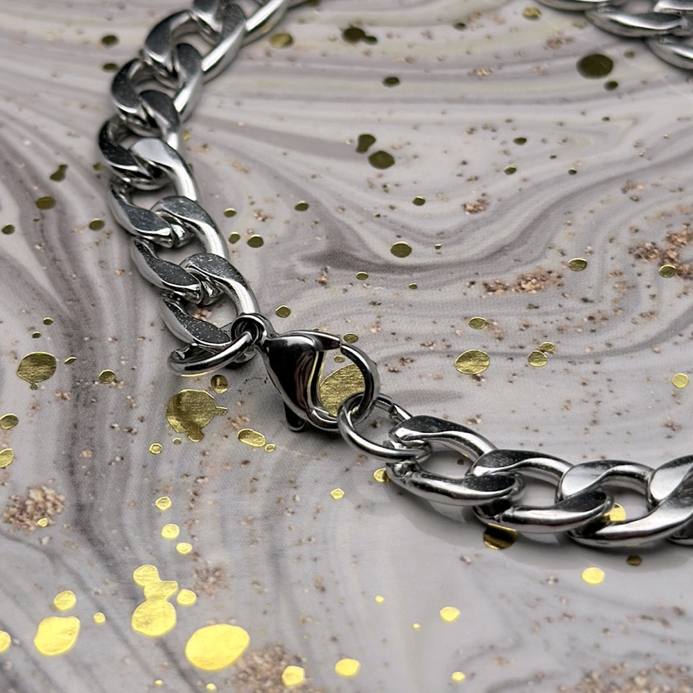 Silver Chainlink Bracelet, Men’s Women’s Jewelry - Picture 4 of 4